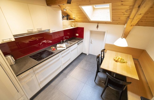 Engadin Scoul Apartment | Chasa Rontsch Madlaina: Charming 4.5 room penthouse flat with panoramic views in the centre of Ftan