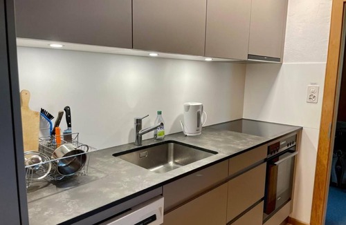 Zuoz Apartment | Chesa Sur En with a view of Piz Mezzaun and Uter