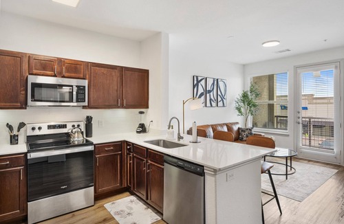 Frisco Apartment | Chic 1-BR Haven w/King Bed, Sofa bed, Pool, Gym in Prime Frisco