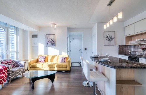 Church and Wellesley Condo | Chic 2BR Condo w/City Views, Balcony & WiFi