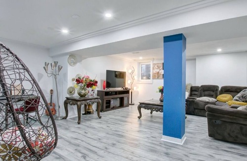 Oshawa House | Chic and modern basement with 2nLuxury Modern bedrooms with Separate Entrance