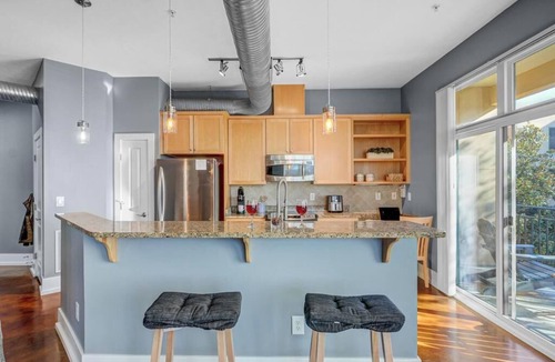 Morrisville Apartment | Chic Condo, King Bed, 77″TV, Pets OK, Near RTP Hub