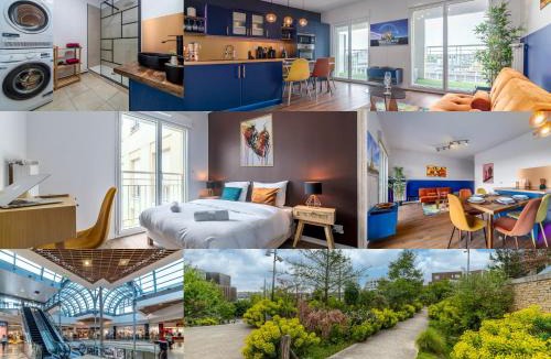 Noisy-le-Grand Apartment | Chic & Cosy - Private Parking - Between Paris & DisneyLand - 5min TrainStation, Big Mall