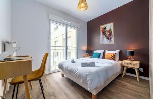 Noisy-le-Grand Apartment | Chic & Cosy - Private Parking - Between Paris & DisneyLand - 5min TrainStation, Big Mall