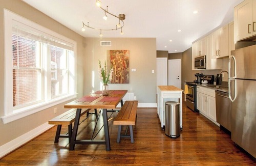 St. Louis Apartment | Chic Minimalist Gem w/Fenced Backyard + W/D