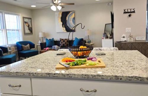 Goose Creek Villa | Chic Oasis: 3BR, 2BA, Private Deck