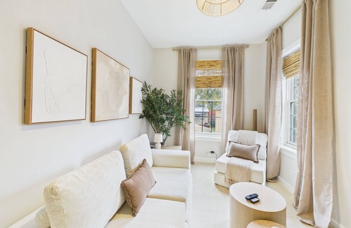 West Town Apartment | Chicago 2BR, Private Deck w/Fire Pit, and Free Street Parking