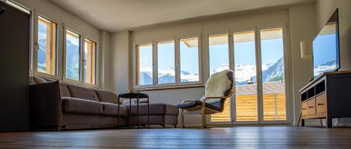 Adelboden Apartment | Chuenislodge1 Neu, grosse Terrasse & Designerofen, prächtige Aussicht