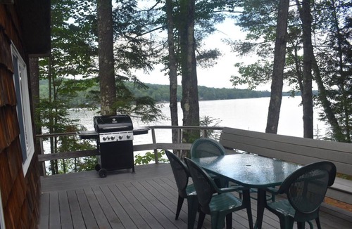 Embden Cabin | Classic Maine Lakefront Camp Overlooking Embden Pond
