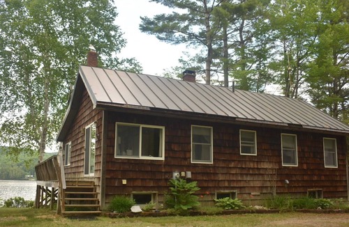 Embden Cabin | Classic Maine Lakefront Camp Overlooking Embden Pond