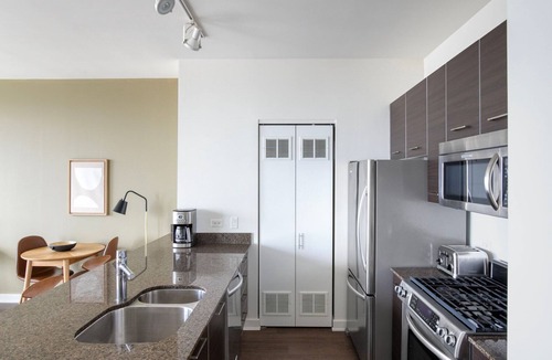River West Apartment | Classic River West 1BR w/Roofdeck & W/D, nr Blue Line, by Blueground