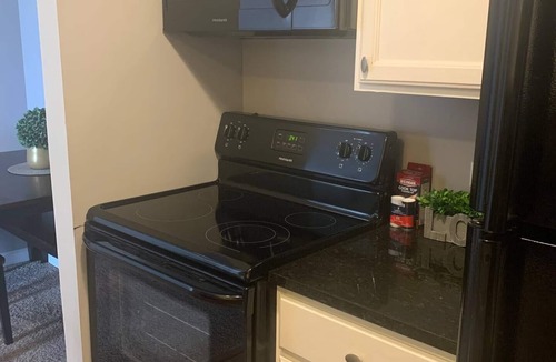 Grand Island Condo | Classy Downtown 1 Bed Condo, free parking garage. nGarage enter clearance 6'8"