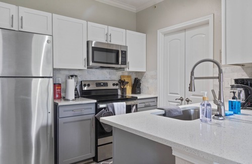 Alden Bridge Apartment | Clean+Cozy 1BR Gym + Mins To Houston ER +Parking