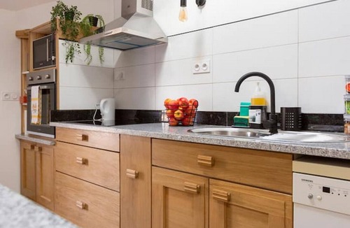 Casteljaloux Apartment | Close to town center, 11 minutes from Center Parc. Mezzanine and children's play area.