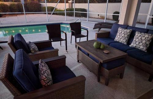 The Villages Villa | Coconut Courtyard, Tiki Hot Tub, Private Pool & Courtyard Retreat