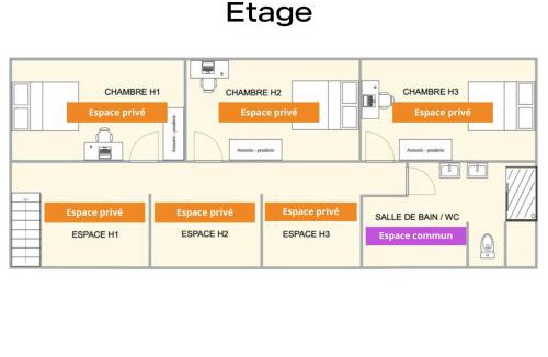 Cholet House | Coeur de ville #H2- Central & Cosy - Logement partagé - Chambre privée
