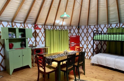 South Hartford RV Rental | Colorful Upstate New York Yurt Rental on a Farm
