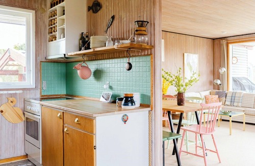 Martofte House | Colourful family house with pastels and garden