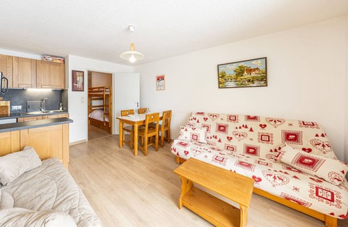 Montgellafrey Apartment | Comfortable studio at ski lift base, south balcony