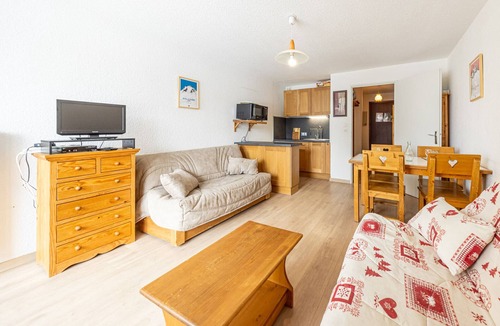 Montgellafrey Apartment | Comfortable studio at ski lift base, south balcony
