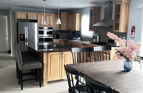 Gilford House | Comfortable and Spacious Home: Entertainment room, Gym + large deck and patio