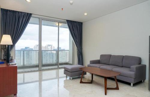 Karet Apartment | Comfortable Deluxe 2BR at The Empyreal Condominium Epicentrum Apartment By Travelio