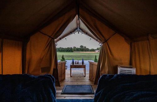 Cassville House | Comfortable Glamping Tent with Fire Pit and Stream Access Near Mark Twain National Forest in Missouri