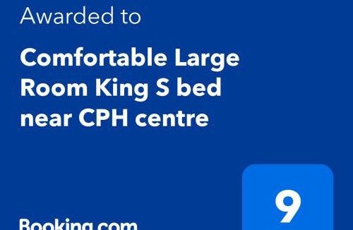 Copenhagen House | Comfortable Large Room King S bed near CPH centre