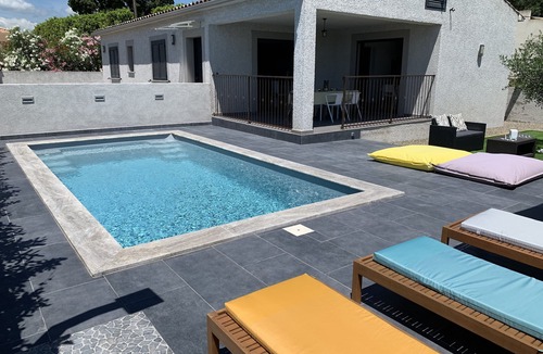 Aleria Villa | Comfortable villa with heated pool and spa between sea and mountains