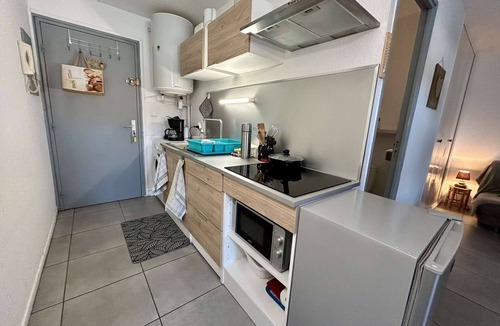 Saint-Cyprien Plage Apartment | Comfy studio 4 pers steps from port with terrace