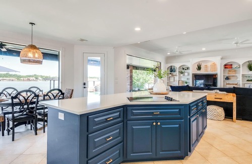 Willis House | Conroe Lake House: Luxe Pool, Private Dock & Games