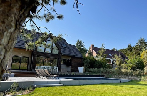Hardelot-Plage House | Contemporary wooden villa on the golf course with swimming pool