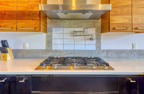 Florence House | Contemporary waterfront home w/ a private hot tub & dock!