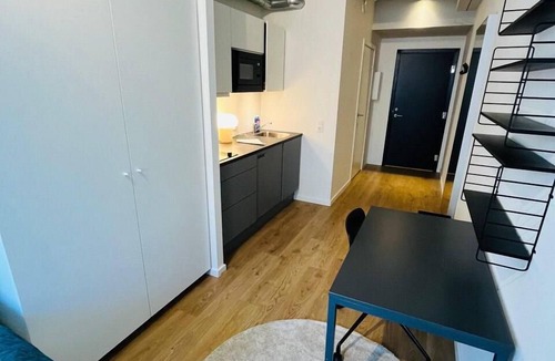 København NV Apartment | Copenhagen Studio with Double Bed and Kitchen