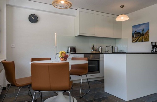 Saas-Balen Apartment | Cosy apartment for 2 guests with WIFI, TV, balcony and pets allowed