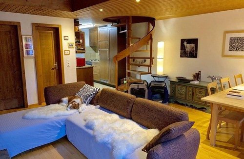 Saanen Apartment | Cosy apartment for 6 people with WIFI, TV, balcony and pets allowed