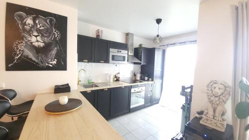 Le Blanc-Mesnil Apartment | Cosy carré Haussmann, stade de franc, C D G, Paris