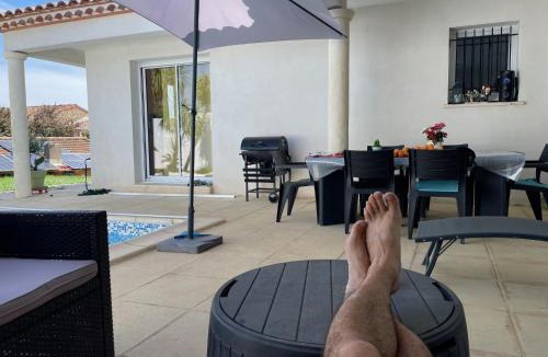 Alignan-du-Vent House | Coté piscine Villa plain pied