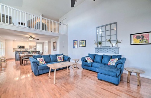 New Concord House | Country-Chic Home w/Fire Pit, Steps to Lake!