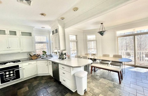 New Paltz House | Country home with rock climbing gym, pond & creek.