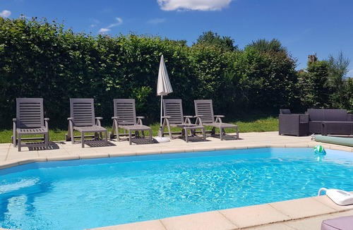 Janaillat House | Country House 'Meadow View - Grande Gîtes' with Private Pool, Terrace, and Wi-Fi