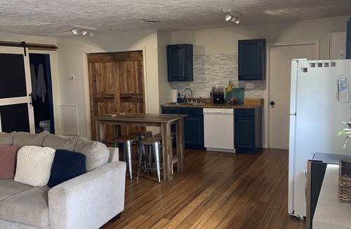 Westphalia House | Couples' Hideaway - Relaxing barndominium with hammock, firepit, & covered patio