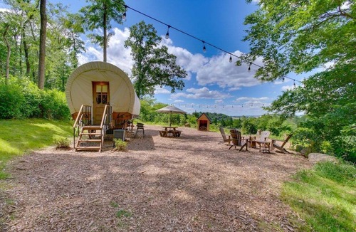 Strasburg RV Rental | Covered Wagon Camping with Valley View, Sleeps 4