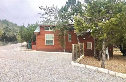 Austin Cabin | Coyote cabin in 2 acre boutique tiny home resort with pool!