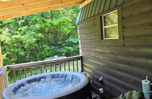 Marshall Cabin | Cozy 1-BR cabin w/Kid's Loft, & Hot Tub/Large Deck on Working Buffalo Farm