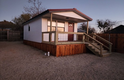 Breckenridge Apartment | Cozy 1 room tiny home studio in lovely Breckenridge with covered front porch!