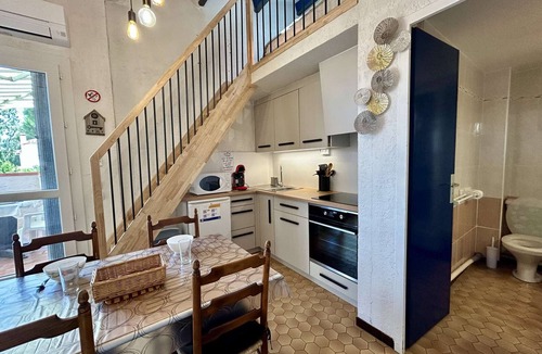 Saint-Cyprien Plage Apartment | Cozy 2-Room Apartment with Mezzanine, Terrace, Close to Beach, Sleeps 6, Saint Cyprien