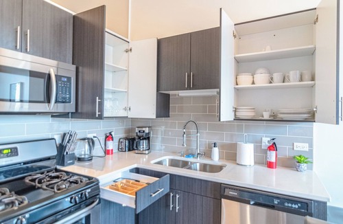 Near South Side Apartment | Cozy 2BR Chicago Skyline Views Near Museum Campus & McCormick Place