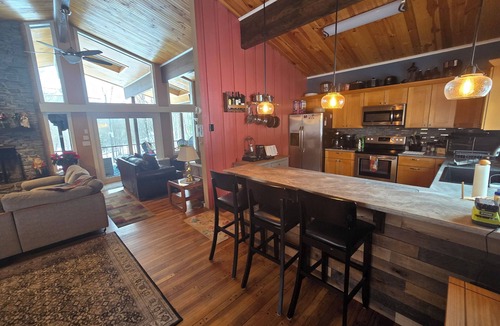 Peru Ski Chalet | Cozy 4-Bedroom Ski Chalet in Serene Peru VT with Hot Tub AC and fitness room