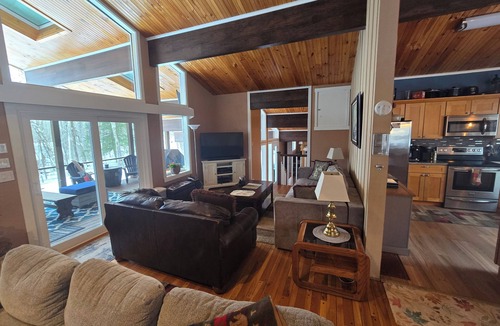 Peru Ski Chalet | Cozy 4-Bedroom Ski Chalet in Serene Peru VT with Hot Tub AC and fitness room